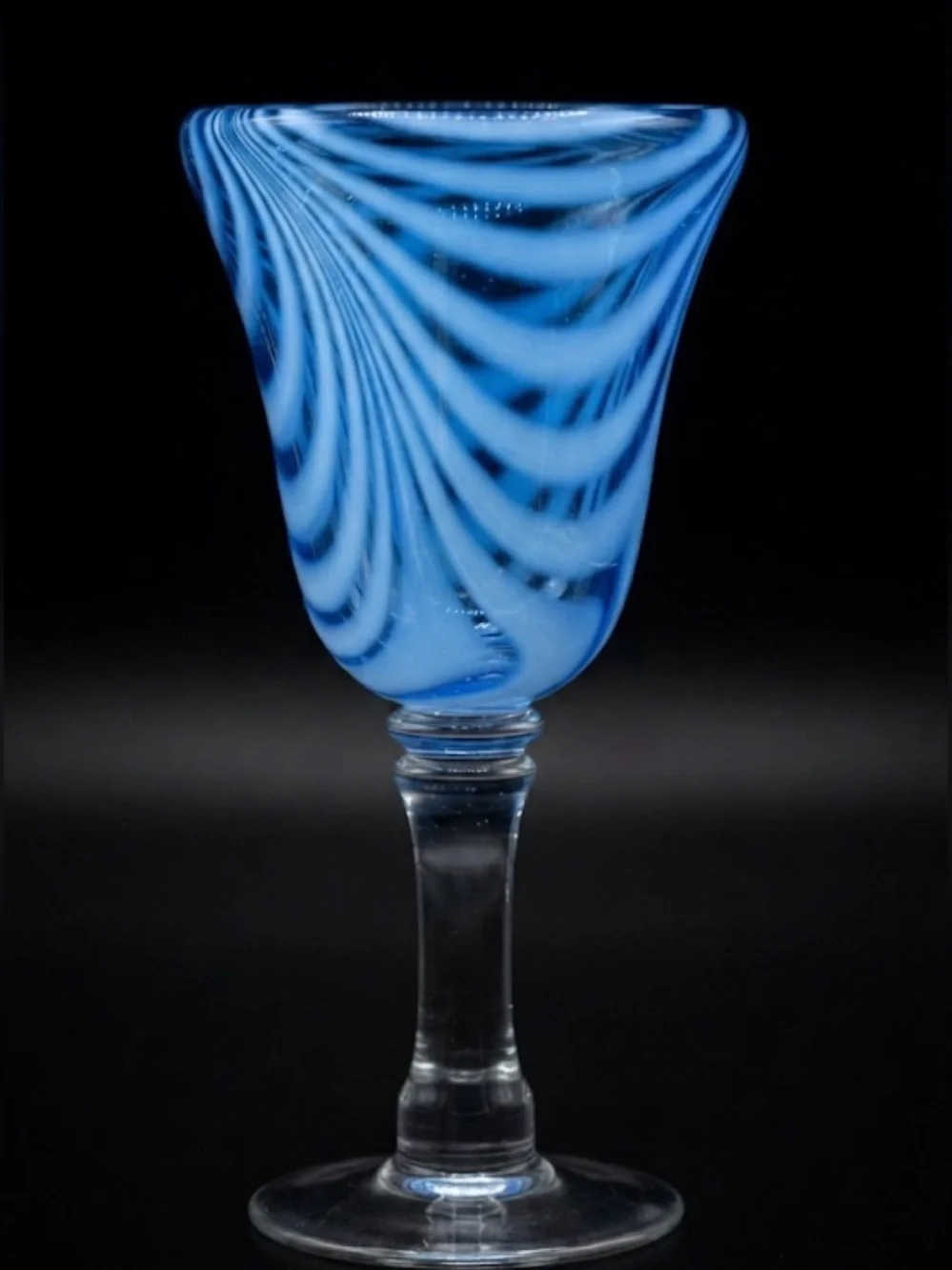 PIER 1 ⚜️🩵⚜️ Mexican Hand Blown Wine/Water Glass Set of 5